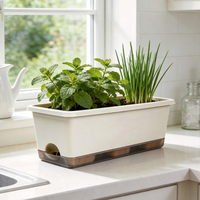 Pot de culture de légumes pour balcon, en plastique épaissi et profond, pot long domestique auto-arrosant, pot de fleurs paresseux