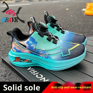 Boys' Sneakers Breathable Kids Casual <b>Shoes</b> Spring and Autumn New Mesh Button Non-slip <b>Soft</b>-soled Trendy Running <b>Shoes</b> - Product Image 6