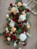 A-2017 Composition florale artificielle en soie de haute qualité, toucher réel, pour centre de table d'allée de mariage d'automne, pour la décoration d'événements de mariage