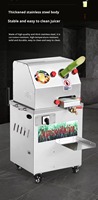 Extracteur de jus de canne à sucre électrique automatique commercial MaiKeKu 750W en acier inoxydable, capacité 50L, argent, multi-tension, garantie 12 mois