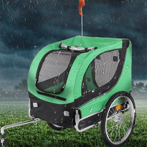 Pet Trailer 2in1 Grand <span class=keywords><strong>Chien</strong></span> Chariot Vélo Remorque Vélo Jogger Pliable Cadre Verrouillage Freins Pet Universel Coupleur Main Wagon - Product Image 4