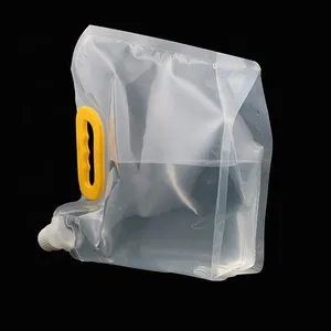 Bolsas de plástico transparente con boquilla para líquidos, 1L, 1,5l, 5L, 10L