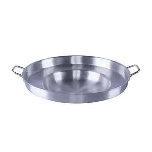 Bán Hot Mexico tường cao thép không gỉ lồi comals Kim Loại Nhà Bếp Fry Pan Set bếp gỗ gang Pan hỗ trợ cắm trại chảo