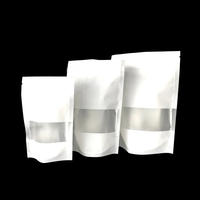 Sachet Doypack en papier kraft blanc de 250g avec doublure en aluminium, imprimé en héliogravure, avec fermeture éclair, pour pizza, lait, nouilles