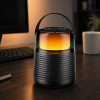 QERE HF55 Mini Enceinte Portable Sans Fil Extérieure avec Subwoofer, Lumières LED RGB Clignotantes, Étanche IPX5, Haut-parleur Métallique à Basses Puissantes