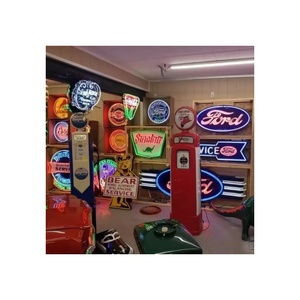 Винтажная вывеска из настоящего стекла с логотипом автомобиля, ручной работы, в стиле ретро, для магазина - Product Image 1