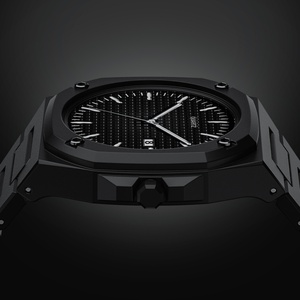 Montre d'affaires pour hommes de haute qualité, montre à quartz étanche avec date, montre en plastique légère, montre noire classique - Product Image 1