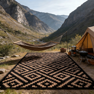 Tapis de sol extérieur réversible facile à nettoyer, léger, pour camping-car et camping - Product Image 6