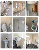 Installation rapide, écologique, durable, toilettes portables fabriquées à partir de conteneurs, design moderne pour les interventions en cas de catastrophe, utilisation en extérieur, parc, boutique