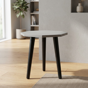 Modern Octagonal <b>Coffee</b> <b>Table</b> with Solid Wood <b>Legs</b> and Premium Wooden Top <b>for</b> Living Room Bedroom Office Use - Product Image 6
