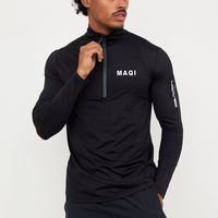 Celana pendek hoodie jogger, celana pendek dan hoodie jogging set cepat kering elastis slim fit 1/4 zip set jogging pendek Musim Semi