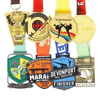 Médailles en métal personnalisables avec texte et logo, pendentifs commémoratifs, médailles sportives personnalisées pour marathon