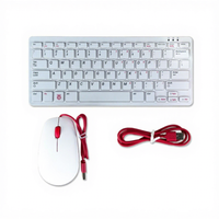 Teclado de ratón con cable Raspberry Pi con USB compatible para Raspberry Pi 4B 3B +