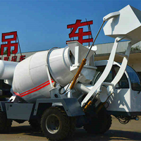 Camion malaxeur à béton autochargeur de 1,5 mètre cube, moteur diesel de 58 kW