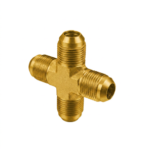 Conexión en T de latón forjado de alta presión con tuerca de seguridad y adaptador hidráulico para mangueras - Product Image 3