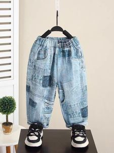2025 nueva venta al por mayor de alta calidad Crawler Denim Casual Boys Jeans tela de lona Harem <span class=keywords><strong>pantalones</strong></span> estilo - Product Image 6