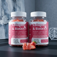 Gummies de collagène végétalien OEM avec biotine et kératine pour cheveux, peau et ongles – Gommes de biotine et collagène