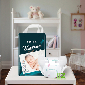 Couches jetables Babi en coton <span class=keywords><strong>naturel</strong></span> imprimé ultra-sensibles de haute qualité, prévention des fuites 3D, douces, respirantes et absorbantes pour bébés - Product Image 1