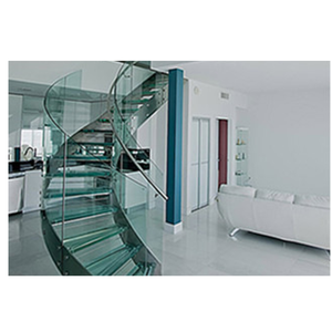 Grand escalier courbé avec balustres en fer forgé, marches en marbre de Carrare, rampe en <span class=keywords><strong>acajou</strong></span> poli et accents en <span class=keywords><strong>feuille</strong></span> d'or. - Product Image 4