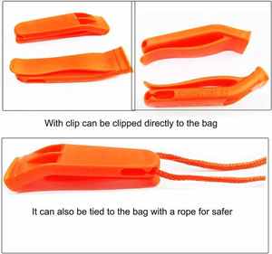 Silbato de rescate de emergencia fuerte silbato de chaleco salvavidas para deportes acuáticos <span class=keywords><strong>buceo</strong></span> senderismo Camping silbatos naranjas con cordón - Product Image 5