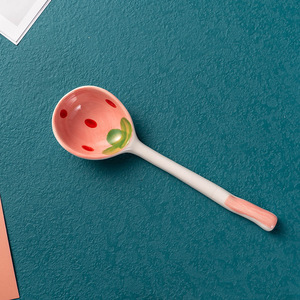 Cute Girly <strong>Heart</strong> Ceramic <strong>Bowl</strong> with Spoon Household Combination Salad Dessert Berry <strong>Bowl</strong> Spoon - Product Image 6