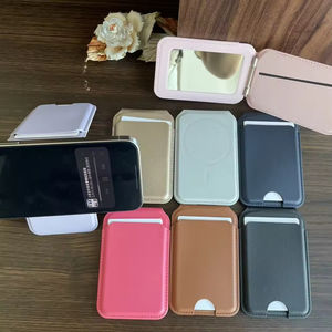 Mirror Slim Leather for Apple Folding N52 Magnetic Credit Card Holder Wallet Custom Tripod Stand Metal with Grip for Girls - Product Image 6