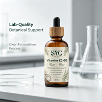 Vitamines en vrac sous marque privée OEM avec 200 mcg de K2 et 250 mcg de D3 dans de l'huile de coco pour soutenir la santé osseuse, immunitaire et cérébrale des adultes
