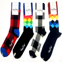 Assortiment de chaussettes colorées en coton de qualité supérieure Happy Sock Coffret cadeau pour hommes Chaussettes personnalisées