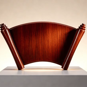 Plaque murale en MDF de style antique, bois poli, décoration intérieure, impression UV, finition piano haute résistance, bouclier d'honneur inspiré d'<span class=keywords><strong>Alfred</strong></span> - Product Image 1