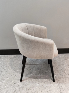 Ghế đệm nhung hiện đại sang trọng ST-8889 màu trắng, chân kim loại, dùng cho phòng khách, nội thất gia đình, thoải mái. - Product Image 3