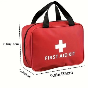 Trousse de premiers secours professionnelle avec bandages, gaze, ciseaux, pinces pour la maison, la voiture, le travail, l'extérieur, sac en tissu Oxford durable - Product Image 4
