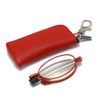 Lunettes de lecture pliables Eugenia anti-lumière bleue pour personnes âgées avec miroir, mini sac à fermeture éclair et pieds télescopiques, vente en gros