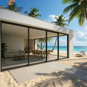 Porte coulissante panoramique en verre et aluminium haut de gamme GS pour architecture de villa moderne - Product Image 4