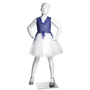 Kind Dummy Tony-2 Mode Meisje Jurk Display Kinderen Model Full Body Wit Glasvezel Jonge Meisjes Mannequin