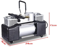 Compresseur d'air automatique portable pour voiture - Gonfleur de pneus robuste 150 PSI avec double compensateur