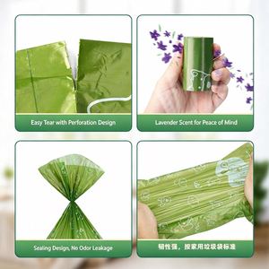 ถุงเก็บอุจจาระสุนัข PET JOY กลิ่นลาเวนเดอร์ ผลิตจากแป้งข้าวโพด+PLA+PBAT แบบม้วน ป้องกันการรั่วซึม แข็งแรง ทนทาน สำหรับสุนัข - Product Image 5