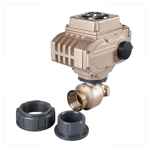 Vanne à bille électrique COVNA à expédition rapide DN50 2 voies 3 voies 12V DC PVC double union Vanne à bille motorisée - Product Image 2