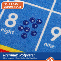 Pädagogische Spielteppiche für Kinder, Rutschfeste Waschbare Kinderzimmerteppiche, Alphabet-Bodenmatte mit Modernem Design aus Polyester