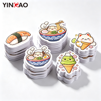 Ensemble d'autocollants décoratifs personnalisés mignons sur le thème du sushi japonais, en vinyle découpé brillant et imperméable pour coque de téléphone, réfrigérateur, cuisine, carnet