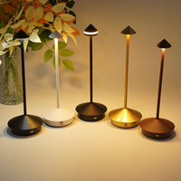 Lámpara de Mesa LED Inalámbrica Recargable de Lujo Nórdico, Ecológica, con Control Táctil, Ajustable, Metálica, Tipo-C, Luz Regulable 3000-6000K