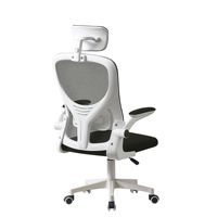 Chaise de bureau ergonomique pivotante en maille blanche confortable pour salle d'attente ou bureau à domicile