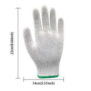 Guantes de lana de algodón tejido para construcción, Guantes de trabajo de seguridad, suaves, 21-23cm, venta al por mayor, China - Product Image 5