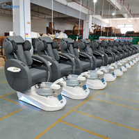 Fauteuil de pédicure ergonomique et réglable avec fonction massage pour salon commercial