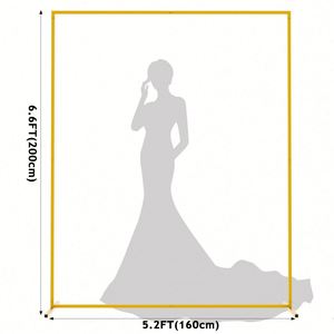 6.6x5 FT <b>Gold</b> Metal Lightweight Balloon Flower Arch Stand Birthday Party Supplies Photo Booth Background Wedding <b>Backdrop</b> Stand - Product Image 2