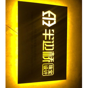 Letrero Luminoso Redondo de Acero Inoxidable con Tiras LED para Tiendas, Letrero Colgante para Exteriores con Texto Estático, Alimentado por Enchufe - Product Image 3