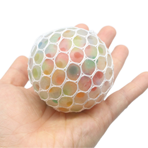 Balles anti-stress en maille souple en forme de raisin arc-en-ciel pour la gestion de l'anxiété - Product Image 4