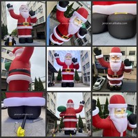 Ballon gonflable géant de Noël Père Noël en toile Oxford pour publicité extérieure de Noël, taille personnalisable, numérique