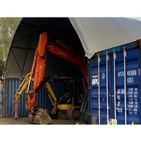 Abri/auvent léger et moderne en acier galvanisé à poutre unique avec toit en tissu PVC pour entrepôt et usage industriel