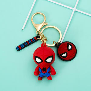 Porte-clés en métal personnalisé pour <span class=keywords><strong>voiture</strong></span>, design de dessin animé 3D Marvel Spider-Man <span class=keywords><strong>Hulk</strong></span>, décoration de sac pour femme, cadeau promotionnel - Product Image 4