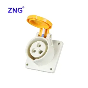 110V/127V Industrial Panel Socket IP44 2P+T 16A 4H Grounding